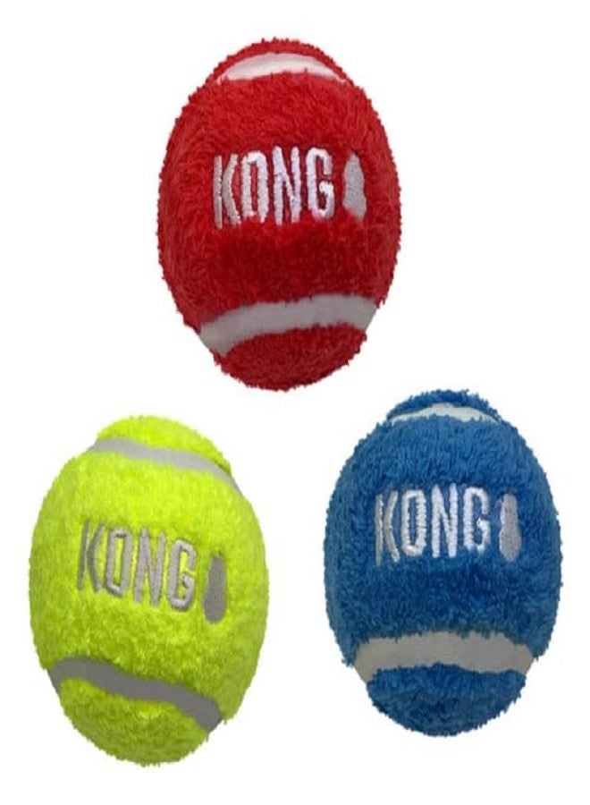 كونج كرات تنس مغطاة بصوف شيربا من كونغ سبورت سوفتيز، لعبة هادئة للكلاب بدون صوت (متوسطة الحجم) - Image 2